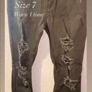 Size 7 green jeans